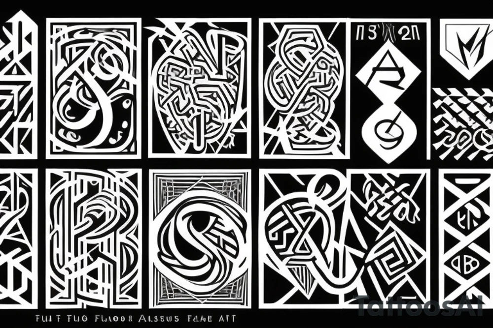 Lettering anagram STFU tattoo idea