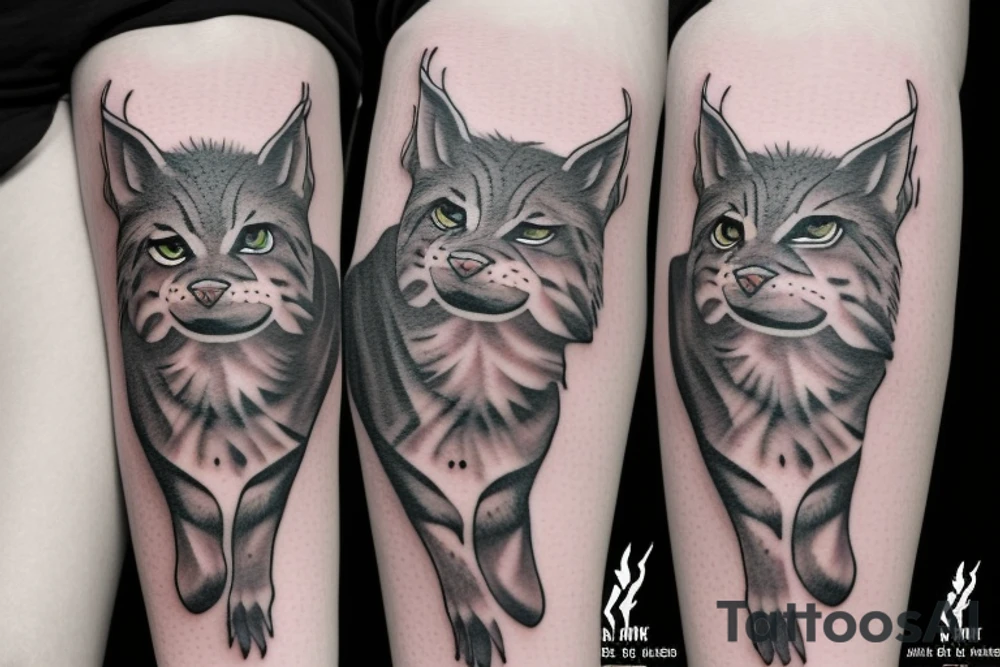 realistic lynx tattoo idea