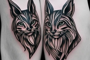 realistic lynx tattoo idea