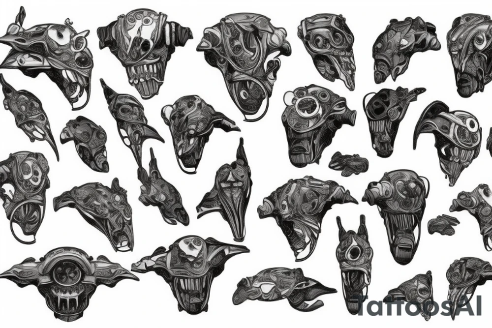 Scifi and pitbulls tattoo idea