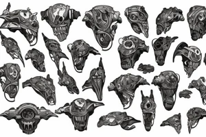 Scifi and pitbulls tattoo idea