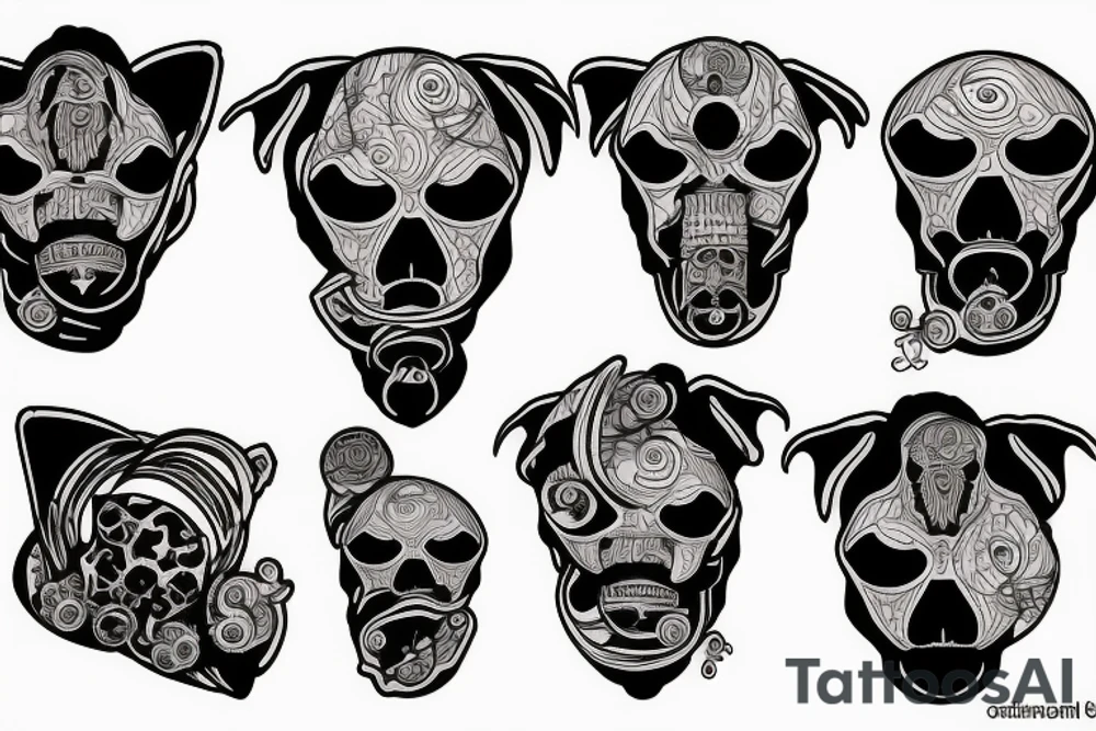 Scifi and pitbulls tattoo idea
