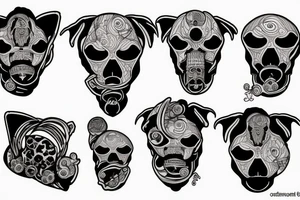 Scifi and pitbulls tattoo idea