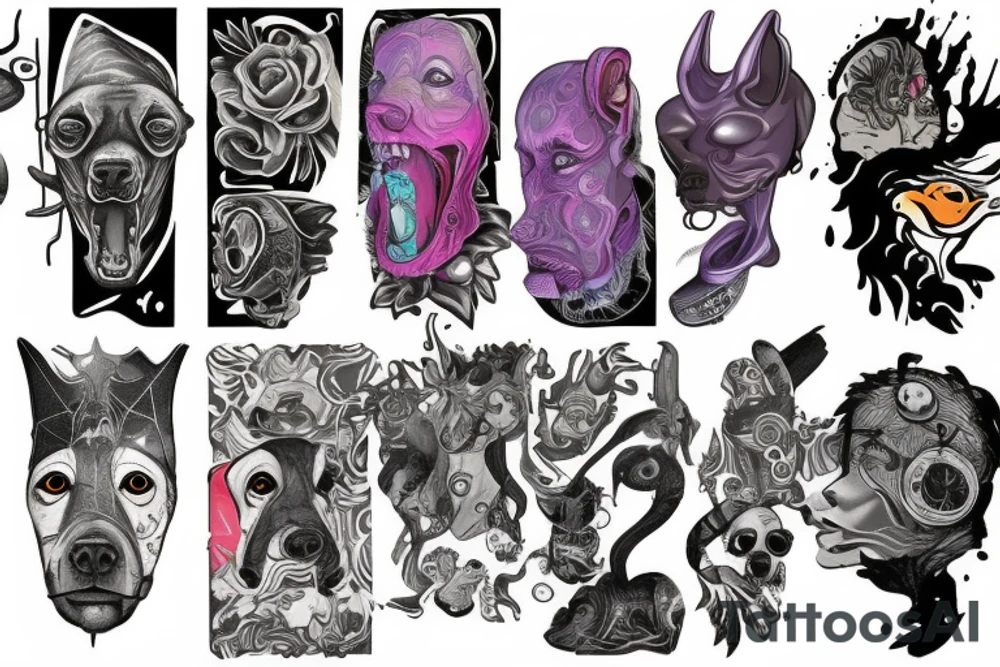Scifi and pitbulls tattoo idea
