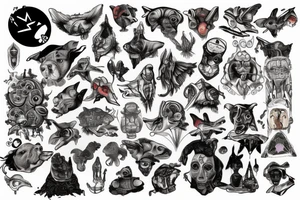 Scifi and pitbulls tattoo idea