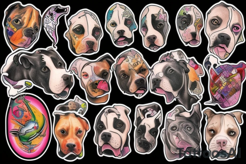 pitbulls tattoo idea