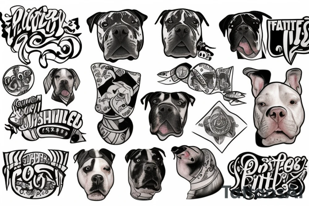 pitbulls tattoo idea