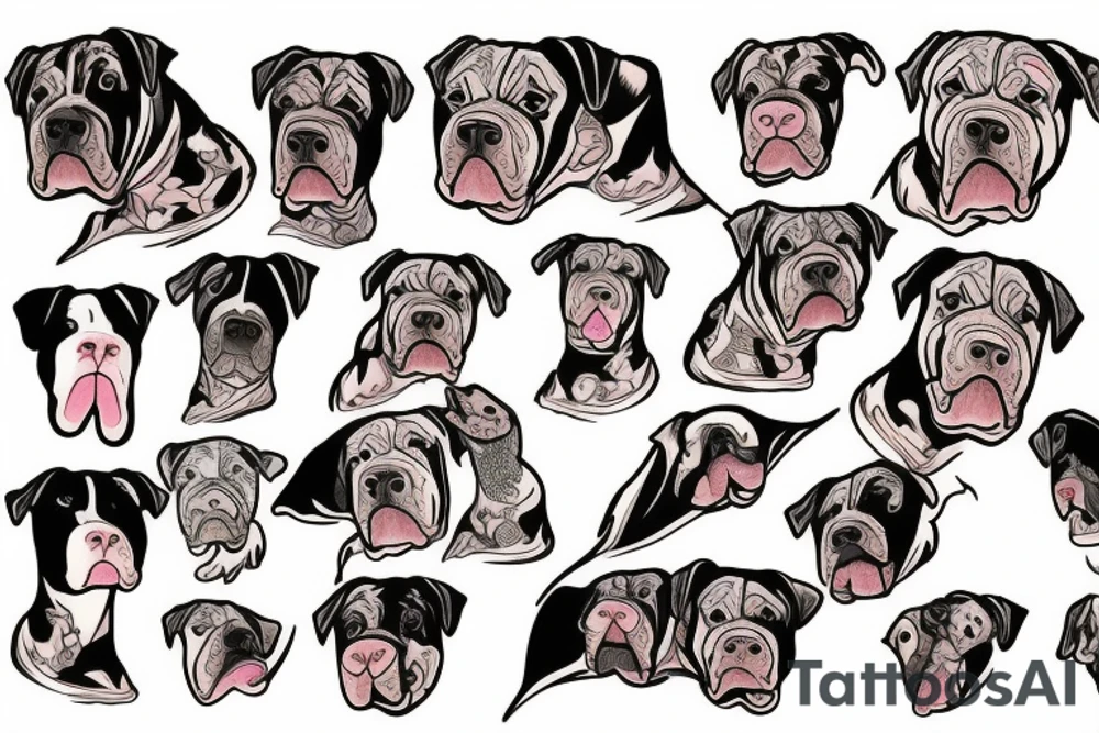 pitbulls tattoo idea