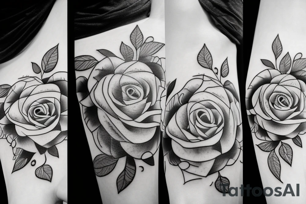 Rose, best friends, chicago tattoo idea
