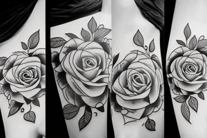 Rose, best friends, chicago tattoo idea