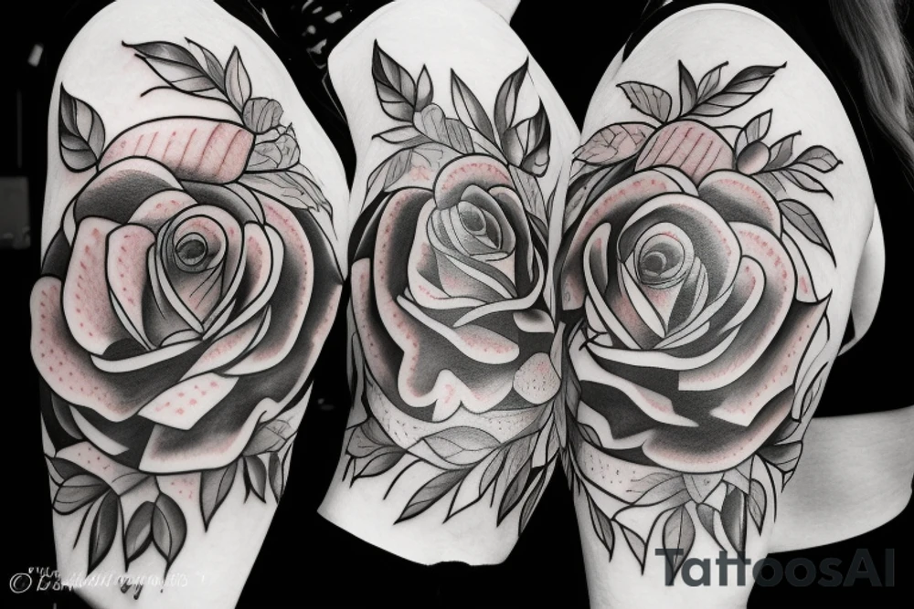 Rose, best friends, chicago tattoo idea