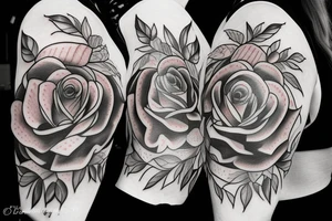 Rose, best friends, chicago tattoo idea