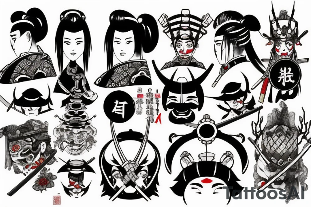 un samurai japones tattoo idea
