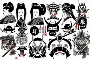 un samurai japones tattoo idea