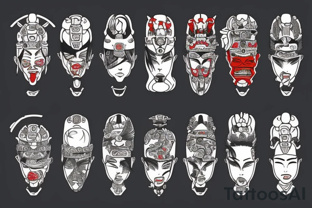 Japanese samurai tattoo idea