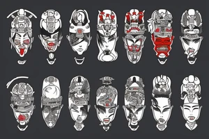 Japanese samurai tattoo idea