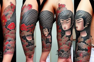 Japanese samurai tattoo idea
