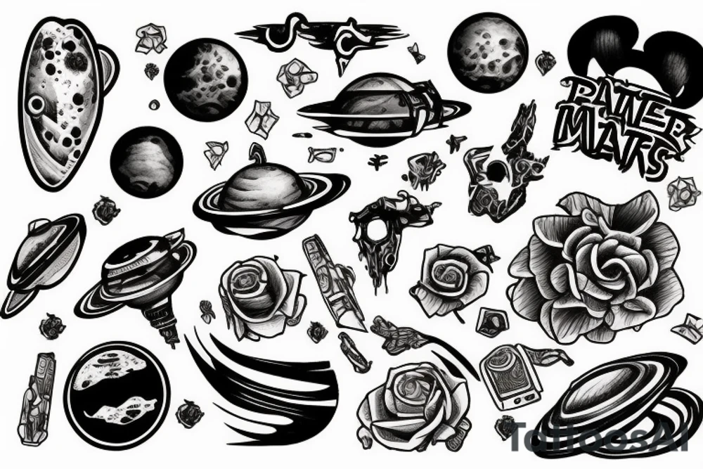 the planet Mars tattoo idea