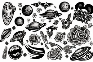 the planet Mars tattoo idea