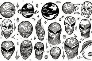 the planet Mars tattoo idea
