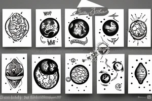 planet Mars tattoo idea