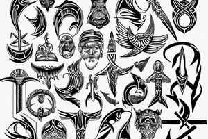 Poseidon's trident tattoo idea