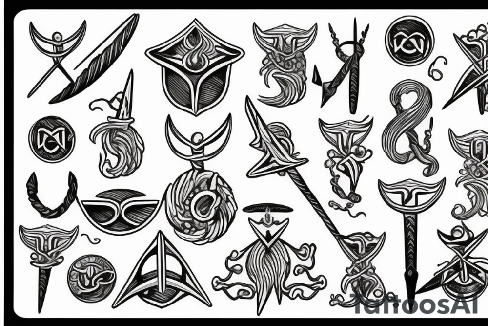 Poseidon's trident tattoo idea