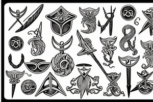 Poseidon's trident tattoo idea