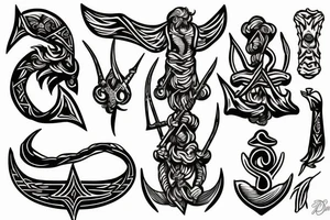 Poseidon's trident tattoo idea