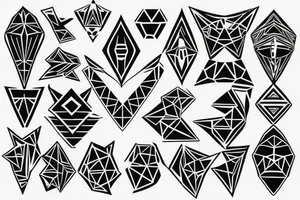 Geometric pattern for the neck tattoo idea