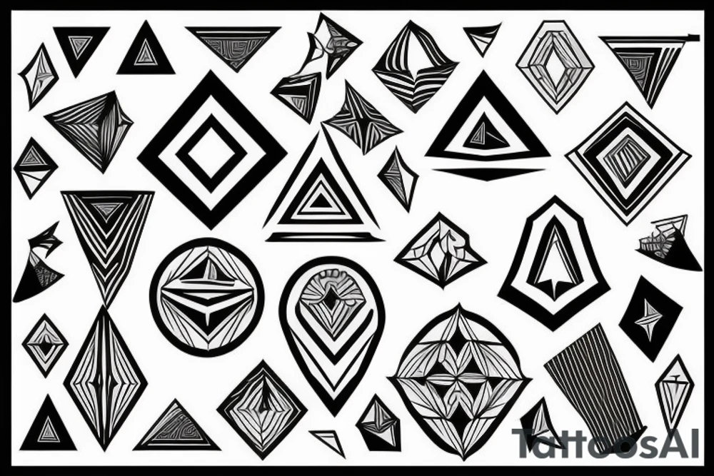 Geometric pattern for the neck tattoo idea