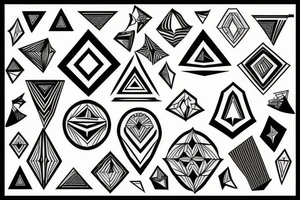 Geometric pattern for the neck tattoo idea
