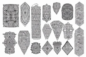 Geometric pattern for the neck tattoo idea
