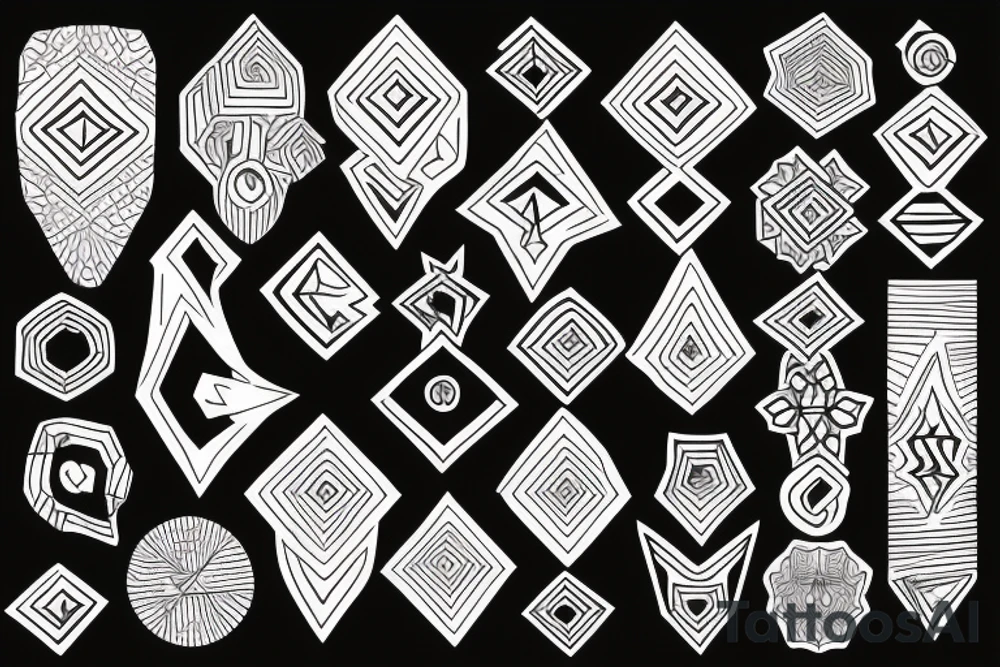 Geometric pattern for the neck tattoo idea