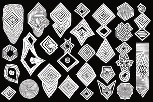 Geometric pattern for the neck tattoo idea