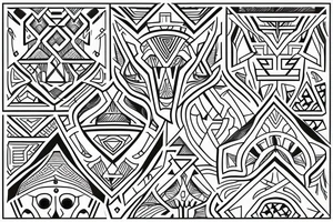 Geometric pattern for the neck tattoo idea
