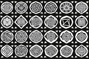Geometric pattern for the neck tattoo idea