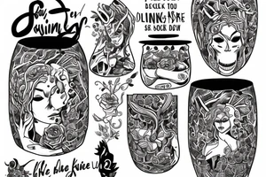 Gaze into her killing jar I'd sometimes stare for hours, She even poked the holes so I can breathe tattoo idea