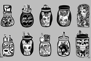Gaze into her killing jar I'd sometimes stare for hours, She even poked the holes so I can breathe tattoo idea