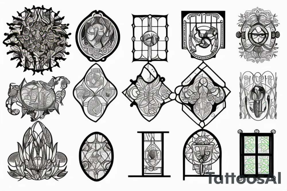 Stained glass window in my mind tattoo idea