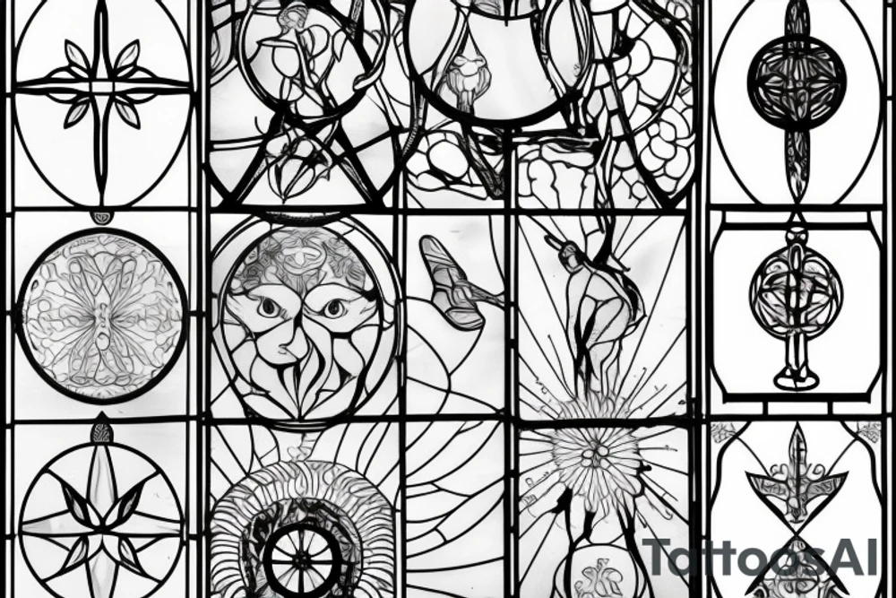 Stained glass window in my mind tattoo idea