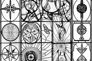 Stained glass window in my mind tattoo idea