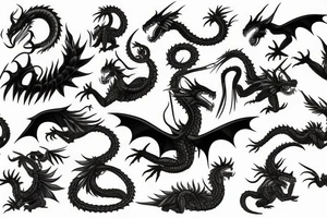 Hungarian Horntail dragon tattoo idea