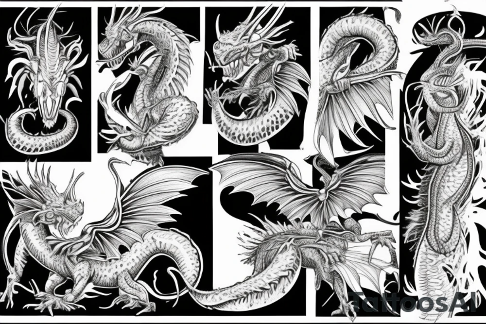 Hungarian Horntail dragon tattoo idea