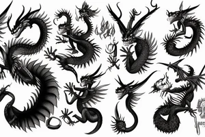 Hungarian Horntail dragon tattoo idea
