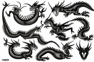 Hungarian Horntail dragon tattoo idea