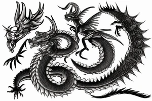 Hungarian Horntail dragon tattoo idea