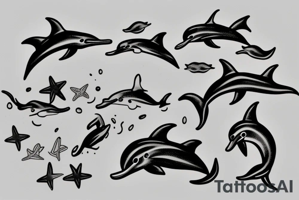 small dolphin tattoo idea