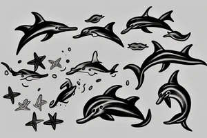 small dolphin tattoo idea