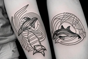 small dolphin tattoo idea